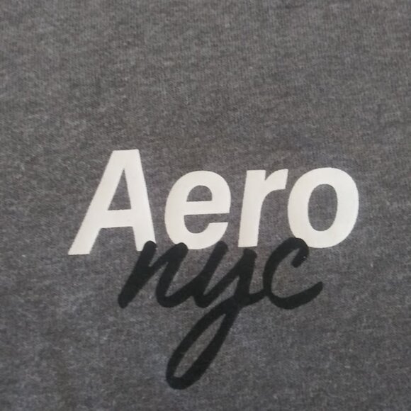 Aeropostale  Men's size L gray and white hoodie sweatshirt - Picture 11 of 14